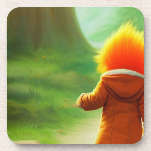 Dessous-de-verre Cheveux orange