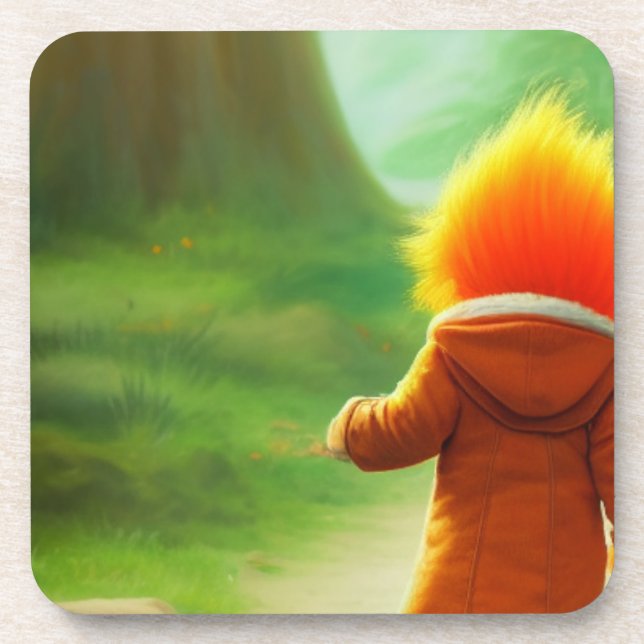 Dessous-de-verre Cheveux orange (Devant)