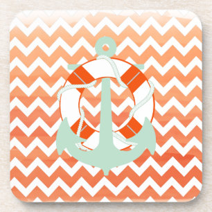 Dessous-de-verre chevron de PixDezines/nautique/aquarelle