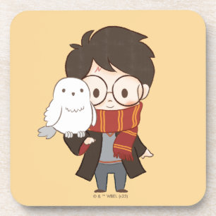 Dessous-de-verre Chibi HARRY POTTER™ & Hedwig