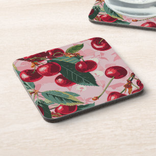 Dessous-de-verre Chic Rose Vintage "Cherry Pop"