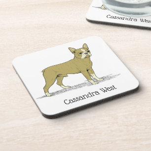 Dessous-de-verre Chien Bouledogue Français de style vintage