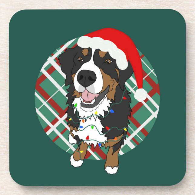 Dessous-de-verre Chien de montagne bernois de Noël (Devant)