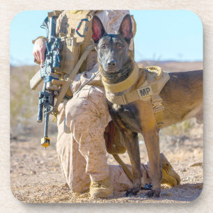 DESSOUS-DE-VERRE CHIEN DE TRAVAIL MILITAIRE AMÉRICAIN