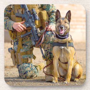 DESSOUS-DE-VERRE CHIEN DE TRAVAIL MILITAIRE AMÉRICAIN