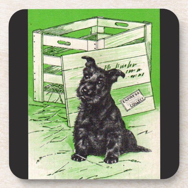 Dessous-de-verre Chien écossais par livraison spéciale (Devant)