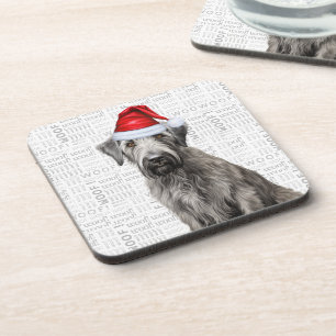 Dessous-de-verre Chien louveteau de Noël adorable Art de mots Woof