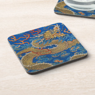 Dessous-de-verre Chinois Impérial Golden Dragon Lunaire Nouvel An