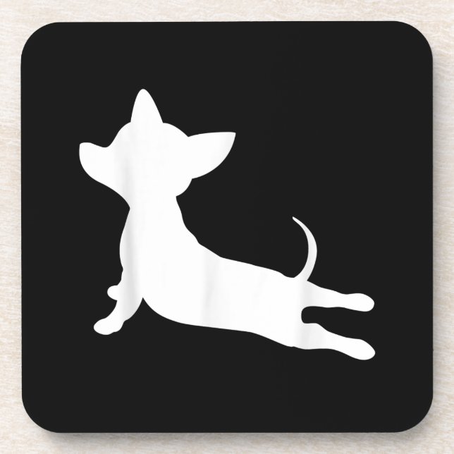 Dessous-de-verre chiweenie yoga ness cadeau, chihuahua dachshund (Devant)