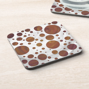 Dessous-de-verre Chocolat Tourbillon Caramel à pois