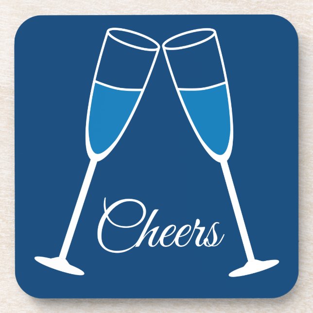 Dessous-de-verre Choisissez votre propre couleur - Fun Champagne Gl (Devant)