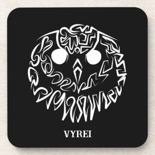 Dessous-de-verre Chouette Tribale Noir et Blanc