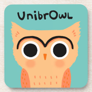 Dessous-de-verre Chouette unibrow UnibrOwl   Chouette à sourcils mi