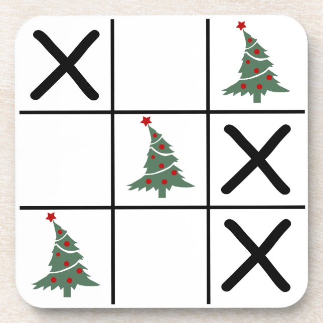 Dessous-de-verre Christmas Tic Tac Toe (Devant)