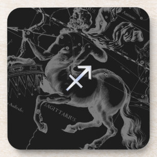 Dessous-de-verre Chrome Sagittarius Zodiac Sign Hevelius circa 1690