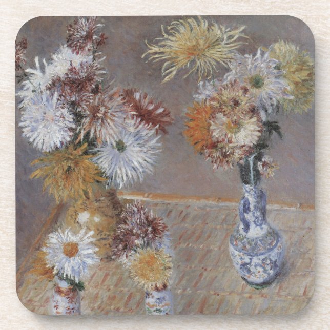 Dessous-de-verre Chrysanthèmes par Gustave Caillebotte (Devant)
