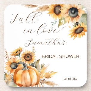Dessous-de-verre Chute en amour boho citrouille tournesols faveurs