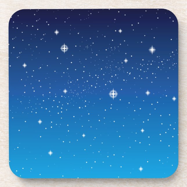 Dessous-de-verre Ciel nocturne étoilé bleu profond (Devant)