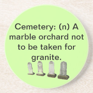 Dessous de verre - Cimetière=verger en marbre