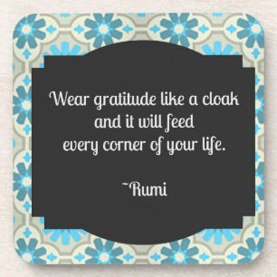 Dessous-de-verre Citation de Gratitude Rumi