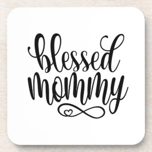 Dessous-de-verre Citation de la fête de la mère de maman bienheureu