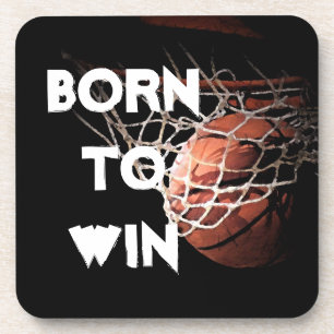 Dessous-de-verre Citation motivationnelle disant Basketball né pour