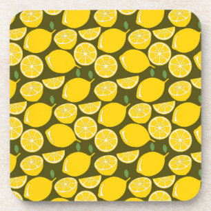 Dessous-de-verre Citron Jaune Moderne Amusant mignon