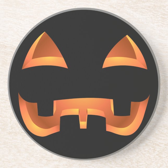 Dessous de verre citrouille Amusant Halloween Jack (Devant)