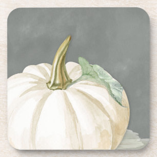 Dessous-de-verre Citrouille d'automne blanc de ferme