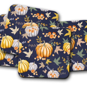 Dessous-de-verre Citrouille de chute bleue   Citrouille d'automne C
