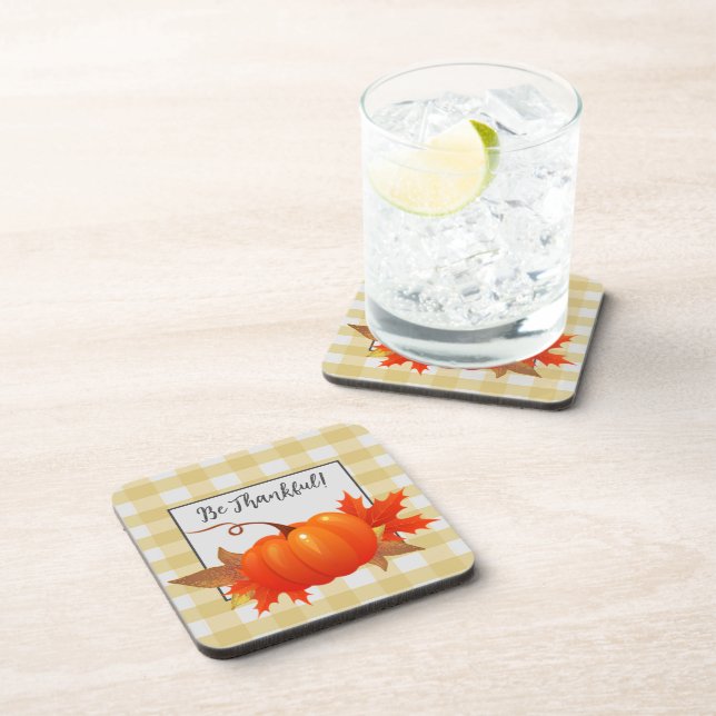 Dessous-de-verre Citrouille de Thanksgiving Buffalo Jaune (Côté Droit)