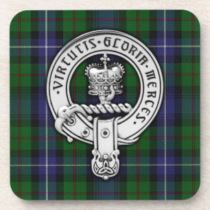Dessous-de-verre Clan Donnachaidh (Robertson) Crest /Hunting Tartan