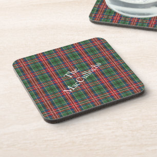 Dessous-de-verre Clan personnalisé MacCulloch Plaid Tartan Motif