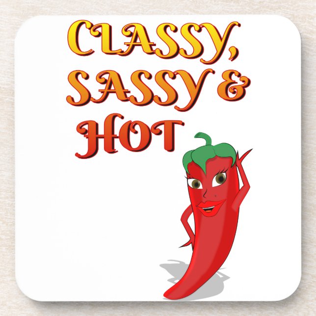 Dessous-de-verre Classé Sassy Et Hot Pepper Diva (Devant)
