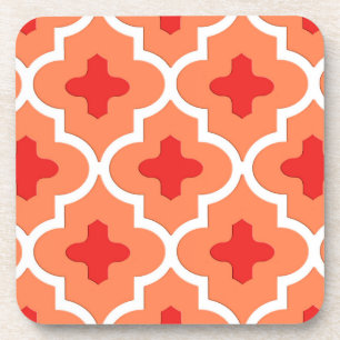 Dessous-de-verre Classic Moroccan Tile, Mandarin Orange