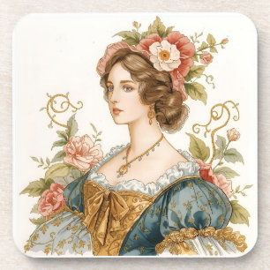 Dessous-de-verre Classique, victorienne, Princesse avec de beaux Ro