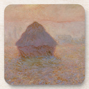 Dessous-de-verre Claude Monet Grainstack, Sun dans la brume