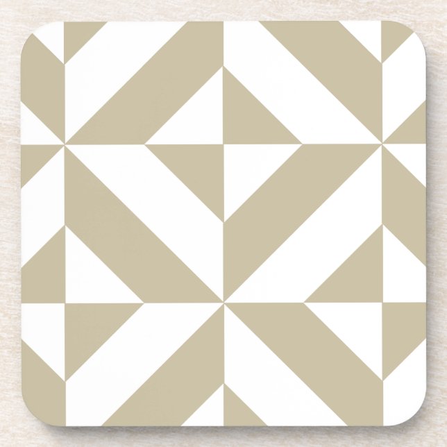 Dessous-de-verre Clay Geometric Deco Cube Pattern (Devant)