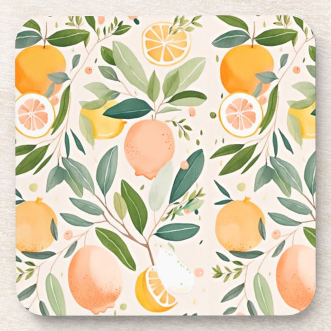 Dessous-de-verre Clementine Mandarine (Devant)