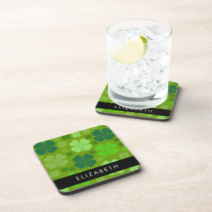 Dessous-de-verre Cloches Vertes, Cloches Lucky, Votre Nom