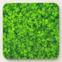 Clovers vert luxuriant avec gouttes d'eau
