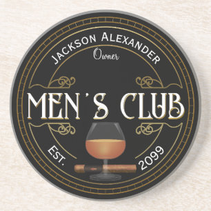 Dessous de verre club de cigares et de boissons po