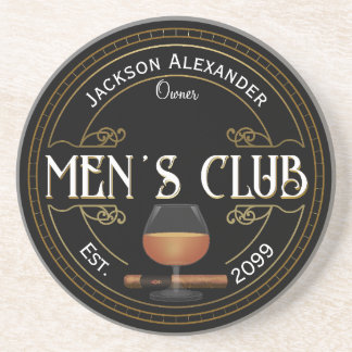 Dessous de verre club de cigares et de boissons po