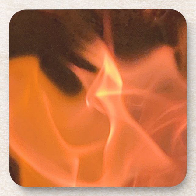 Dessous-de-verre Coaster Abstrait de boisson à la flamme (Devant)