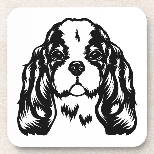 Dessous-de-verre Coaster de boisson de chien du roi Charles Spaniel (Devant)