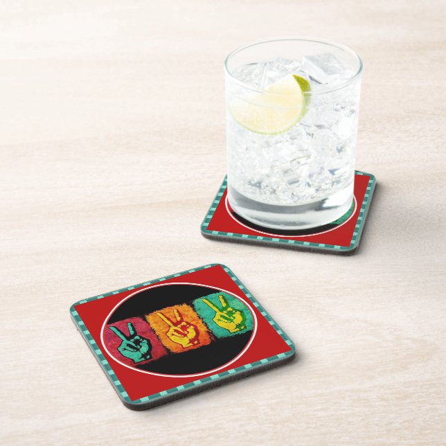 Dessous-de-verre Coaster de boissons de la paix (Côté Droit)