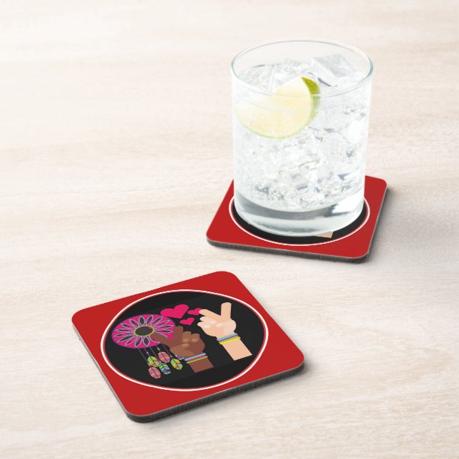 Dessous-de-verre Coaster de boissons de la paix (Côté Droit)
