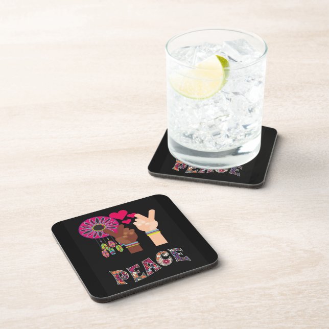 Dessous-de-verre Coaster de boissons de la paix (Côté Droit)