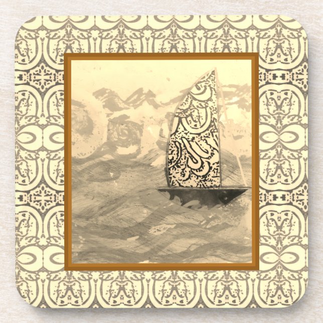 Dessous-de-verre Coaster - Sepia Sail (Devant)