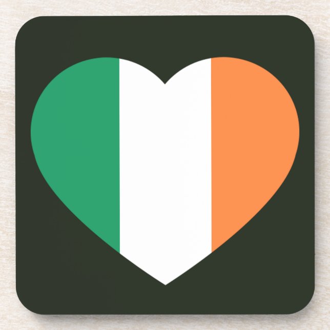 Dessous-de-verre Coastère Heartflag irlandais (Devant)